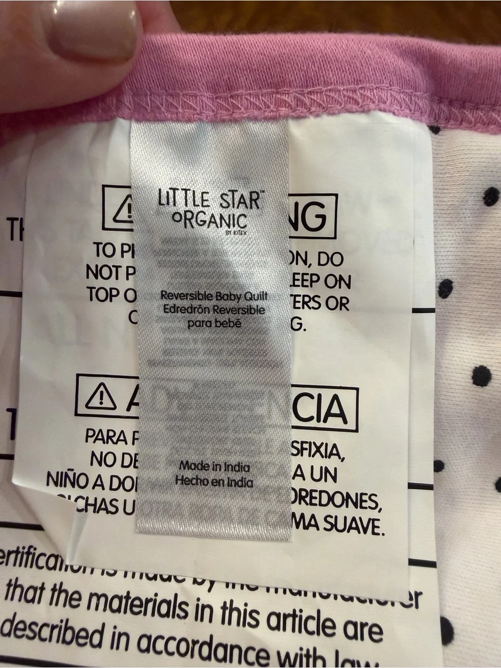 KITEX baby LITTLE STAR ORGANIC Reversible Comforter and 2 Fitted Sheets